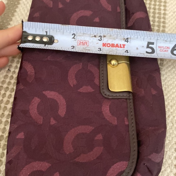 Coach Kristen Gunmetal Purple Chain Link Large Wristlet Clutch 46367 preppy - Picture 14 of 15